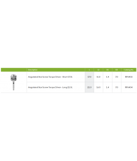 Angulated Star Screw Torque Driver